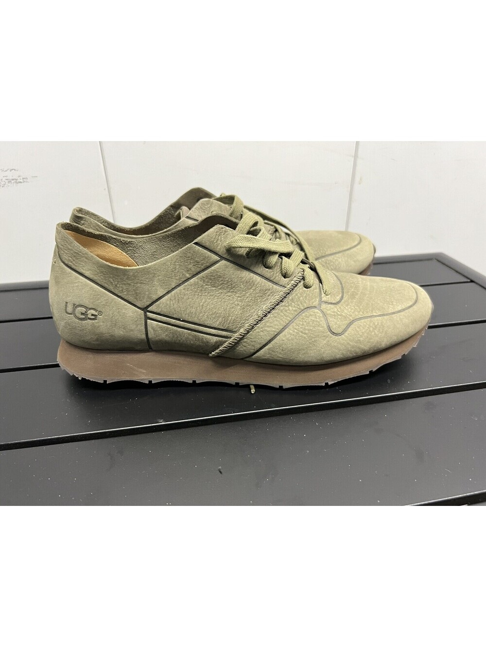 UGG Trigo Fashion Casual Shoes Sneakers Suede Leather Men 11 Moss Green